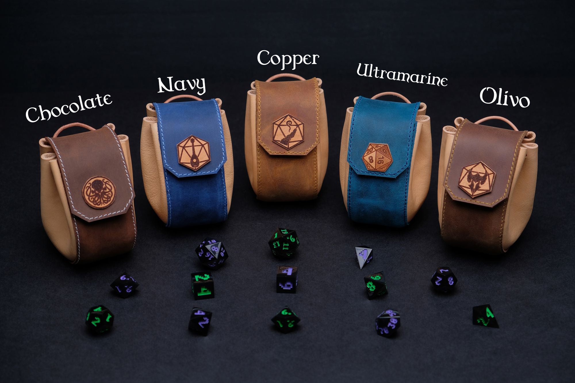Custom Leather Dice Bag: Handmade D&D Dice Pouch
