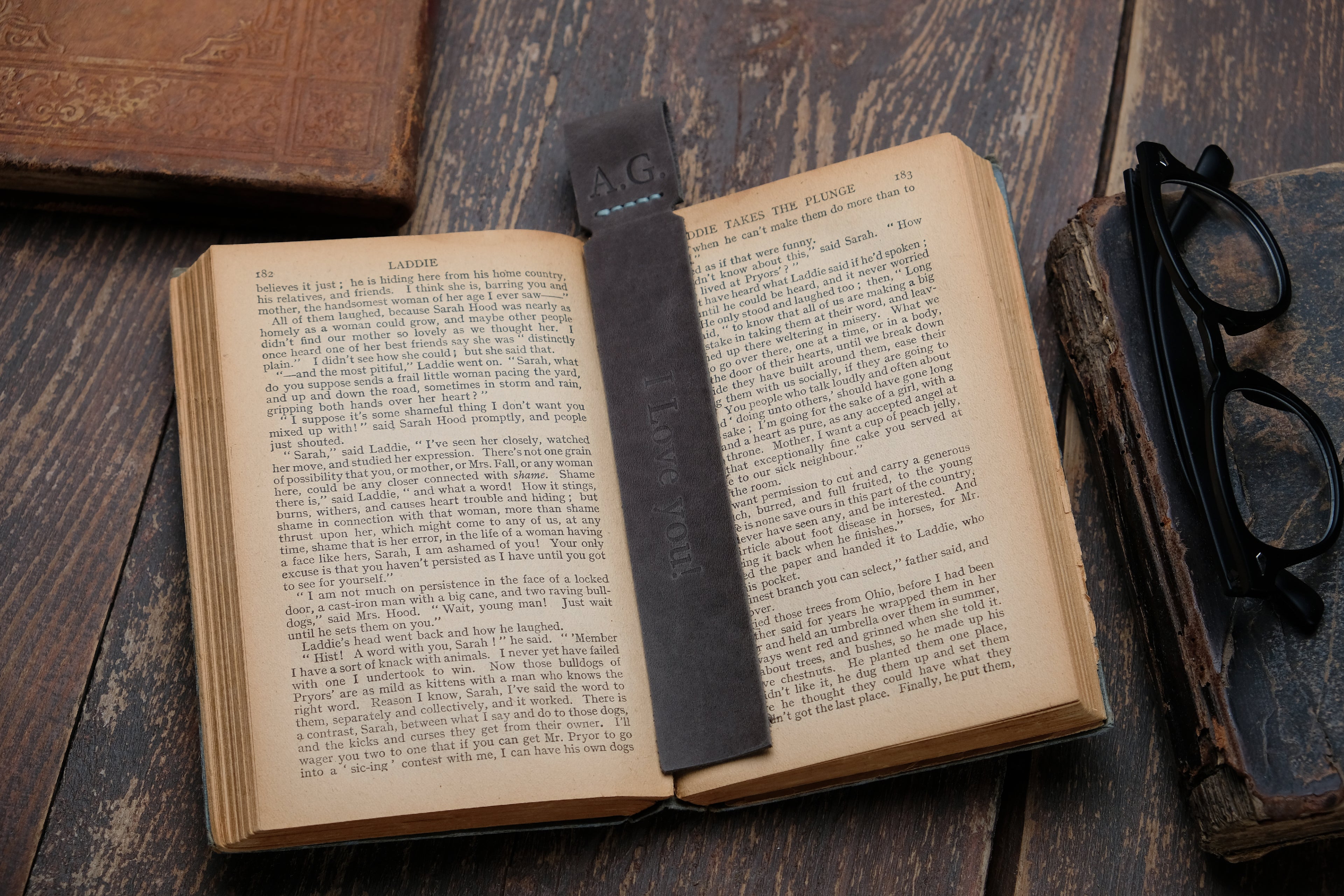 Personalized Leather Bookmark