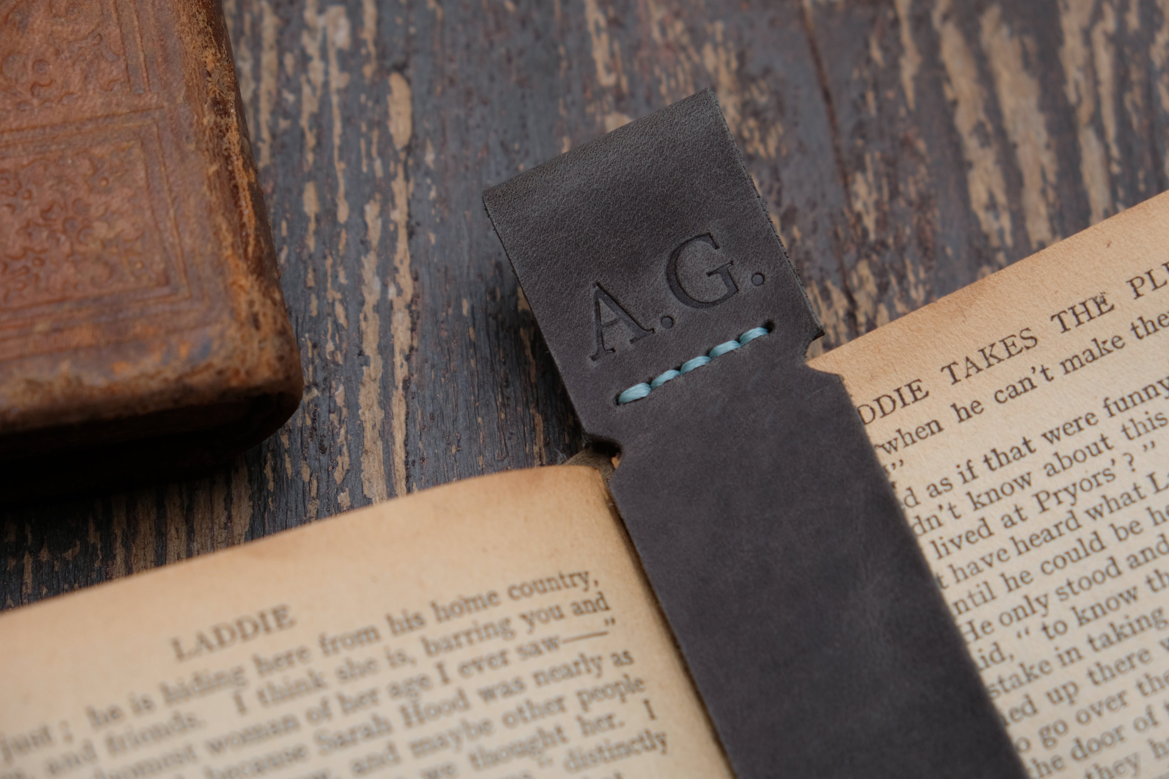 Personalized Leather Bookmark