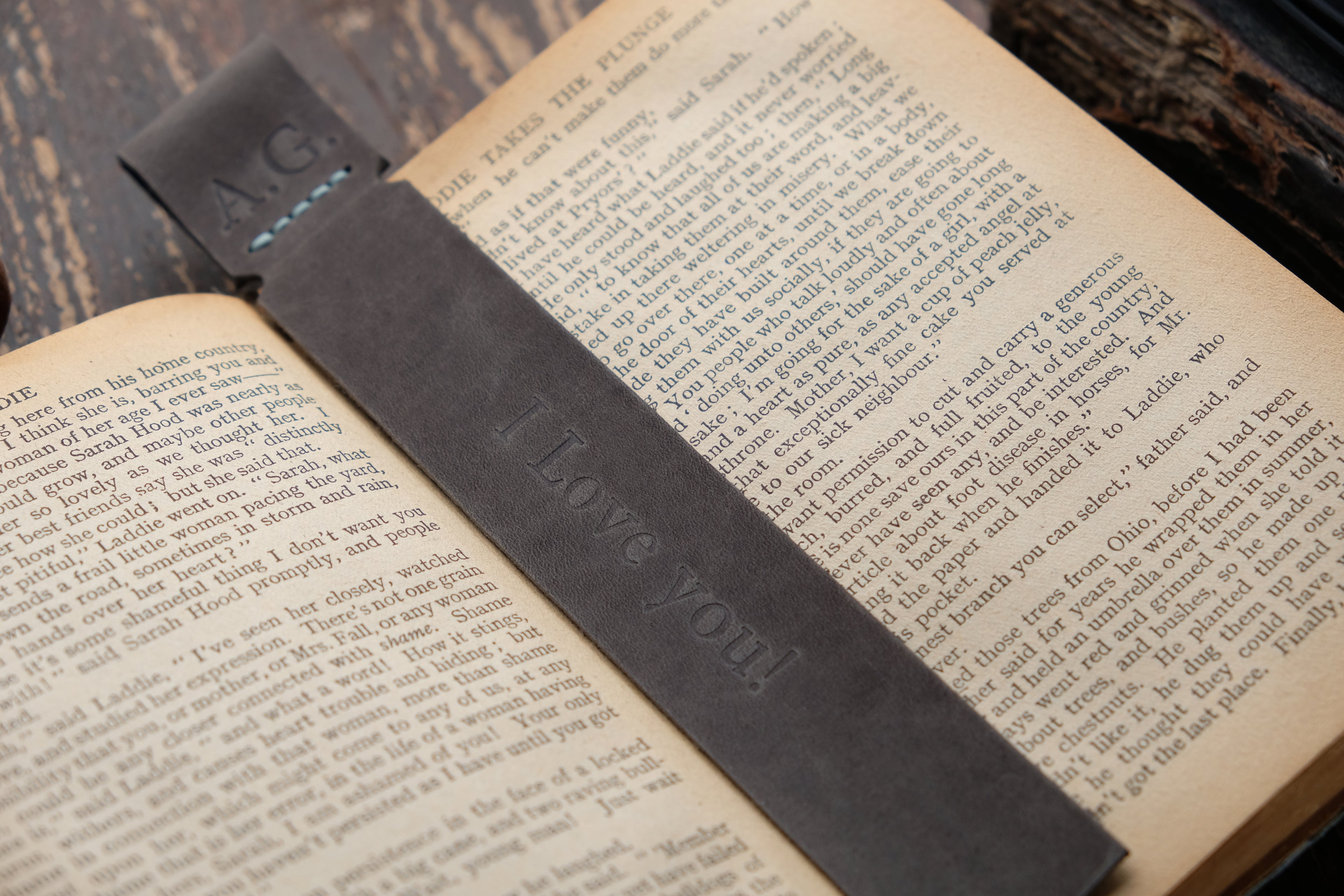 Personalized Leather Bookmark