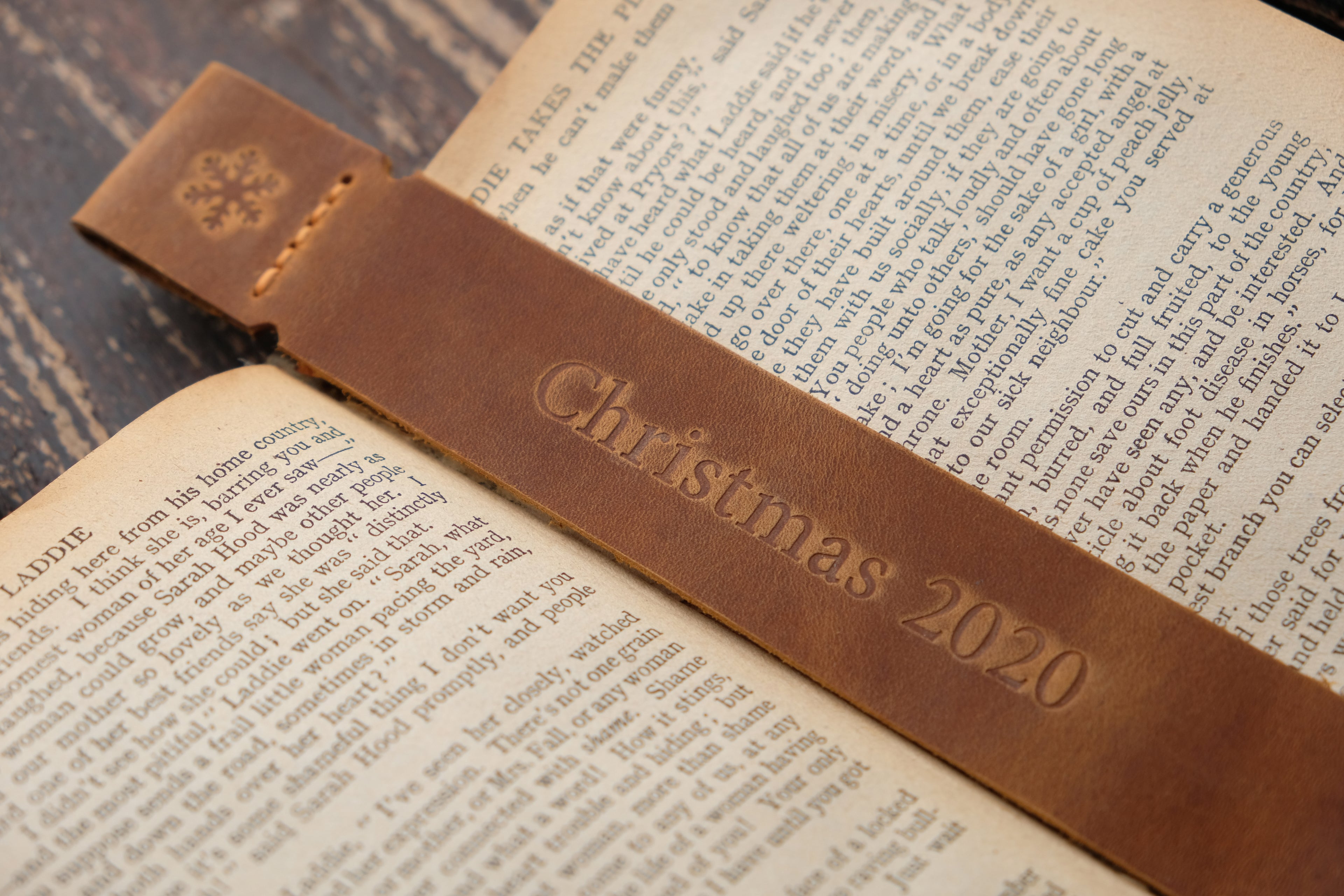 Personalized Leather Bookmark
