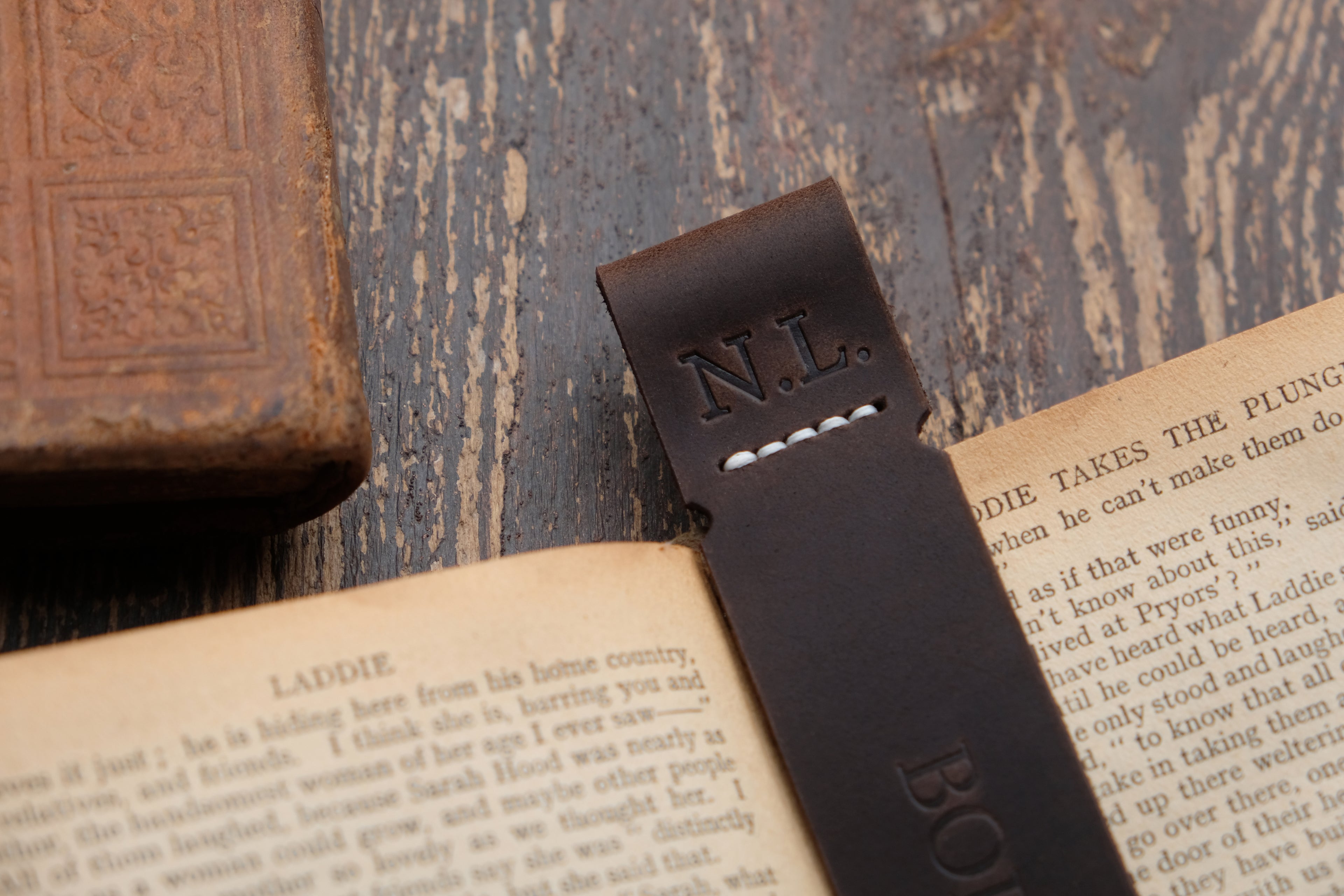 Personalized Leather Bookmark