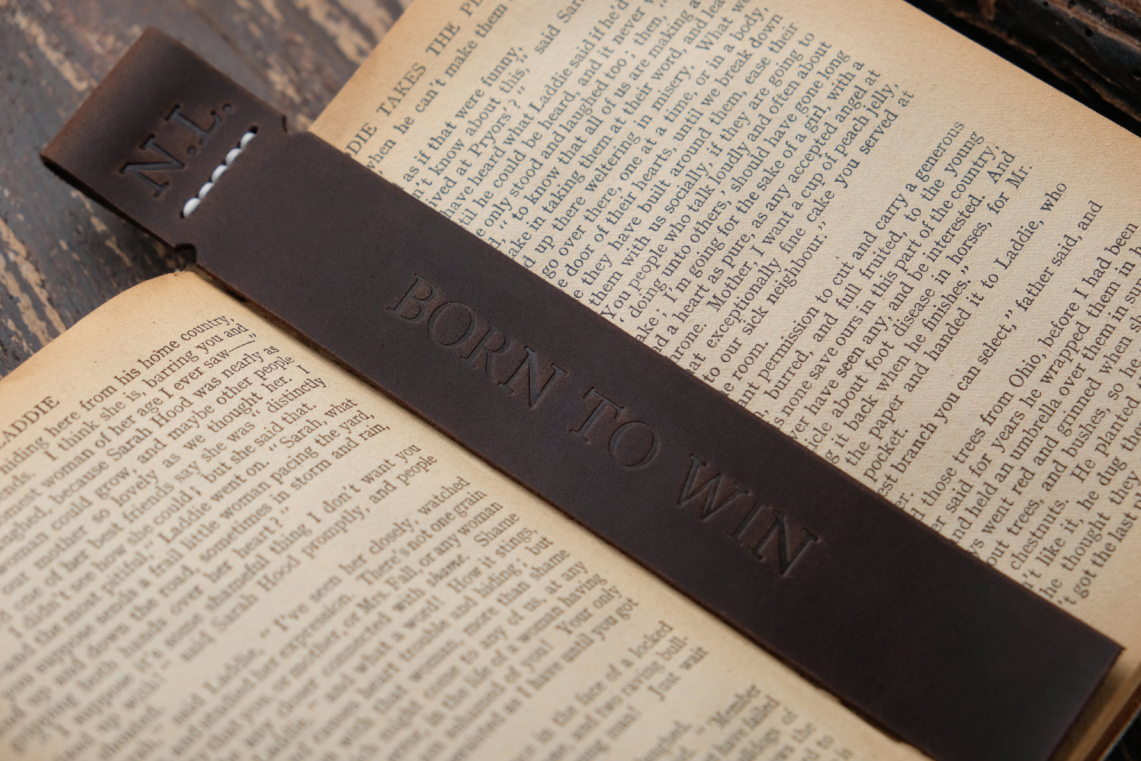 Personalized Leather Bookmark