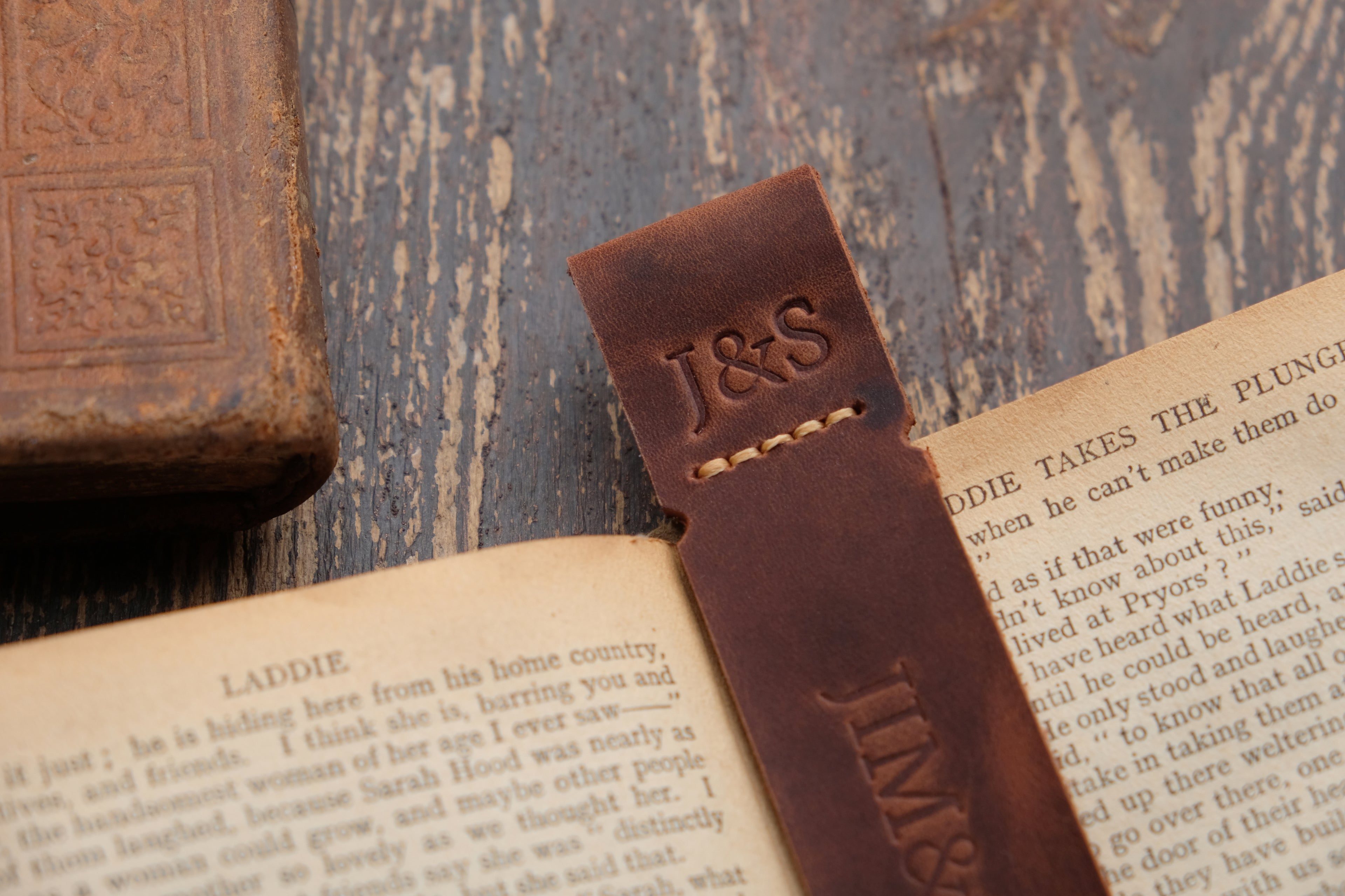 Personalized Leather Bookmark