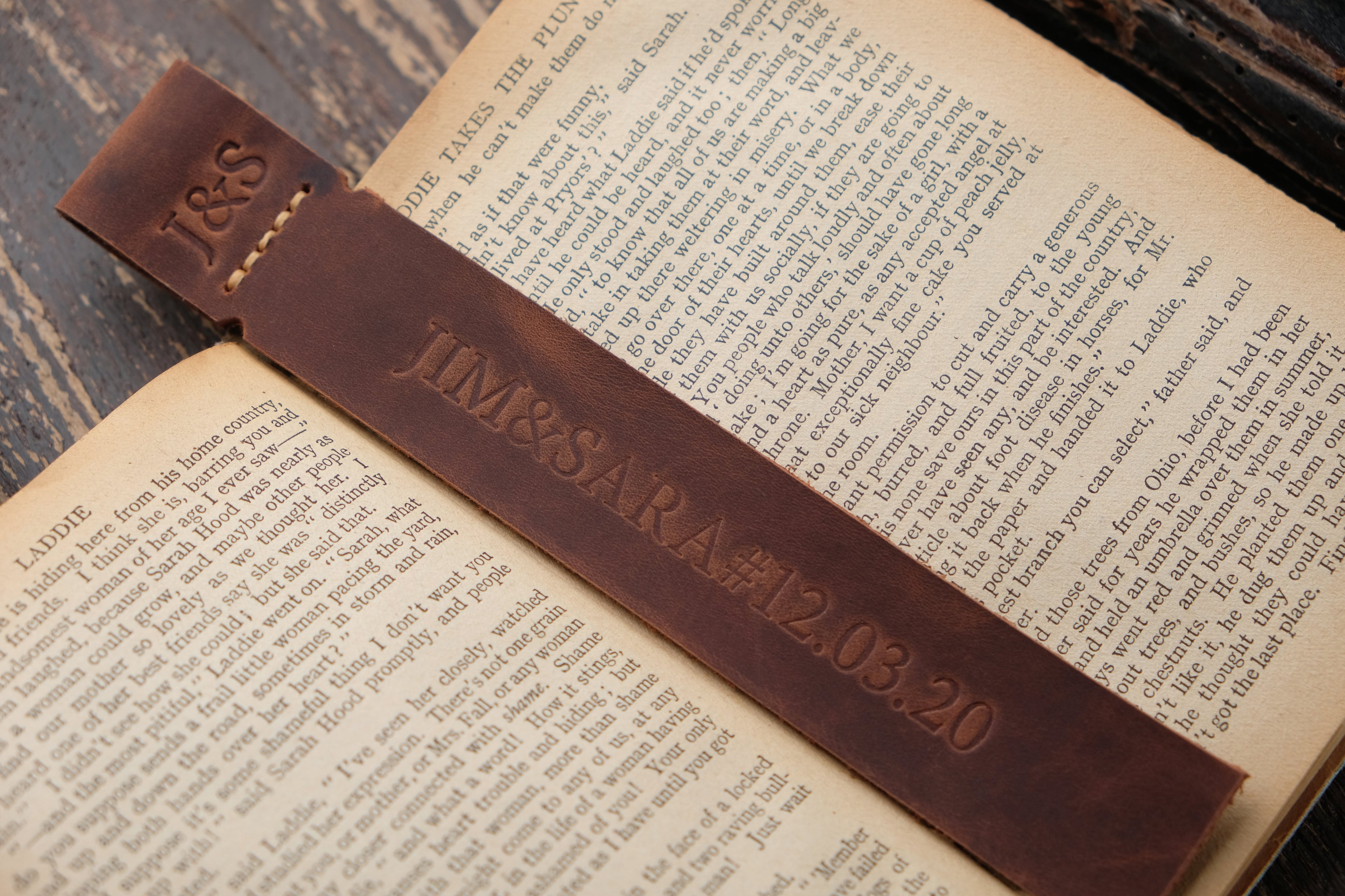 Personalized Leather Bookmark