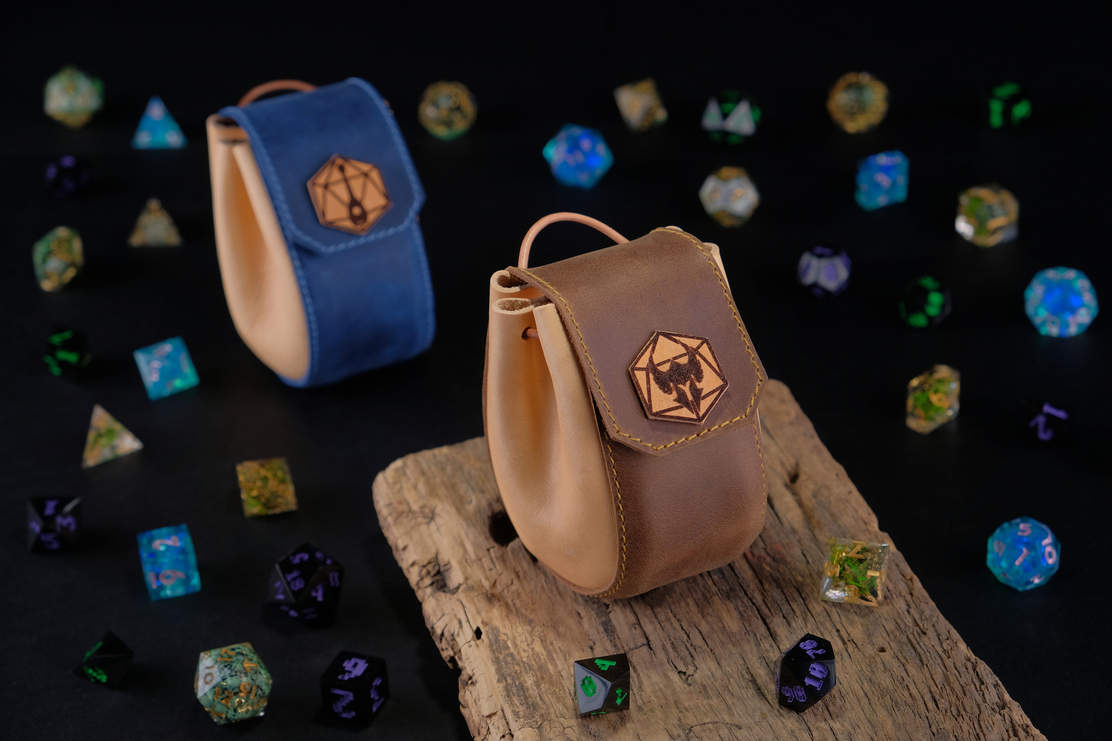 Custom Leather Dice Bag: Handmade D&D Dice Pouch