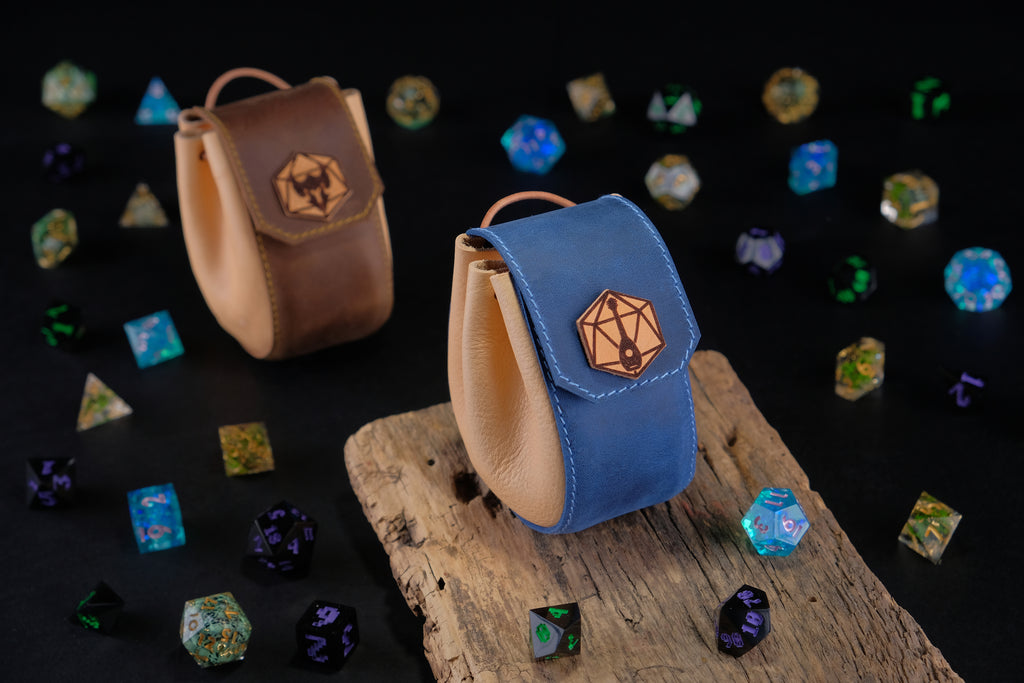 Custom Leather Dice Bag: Handmade D&D Dice Pouch
