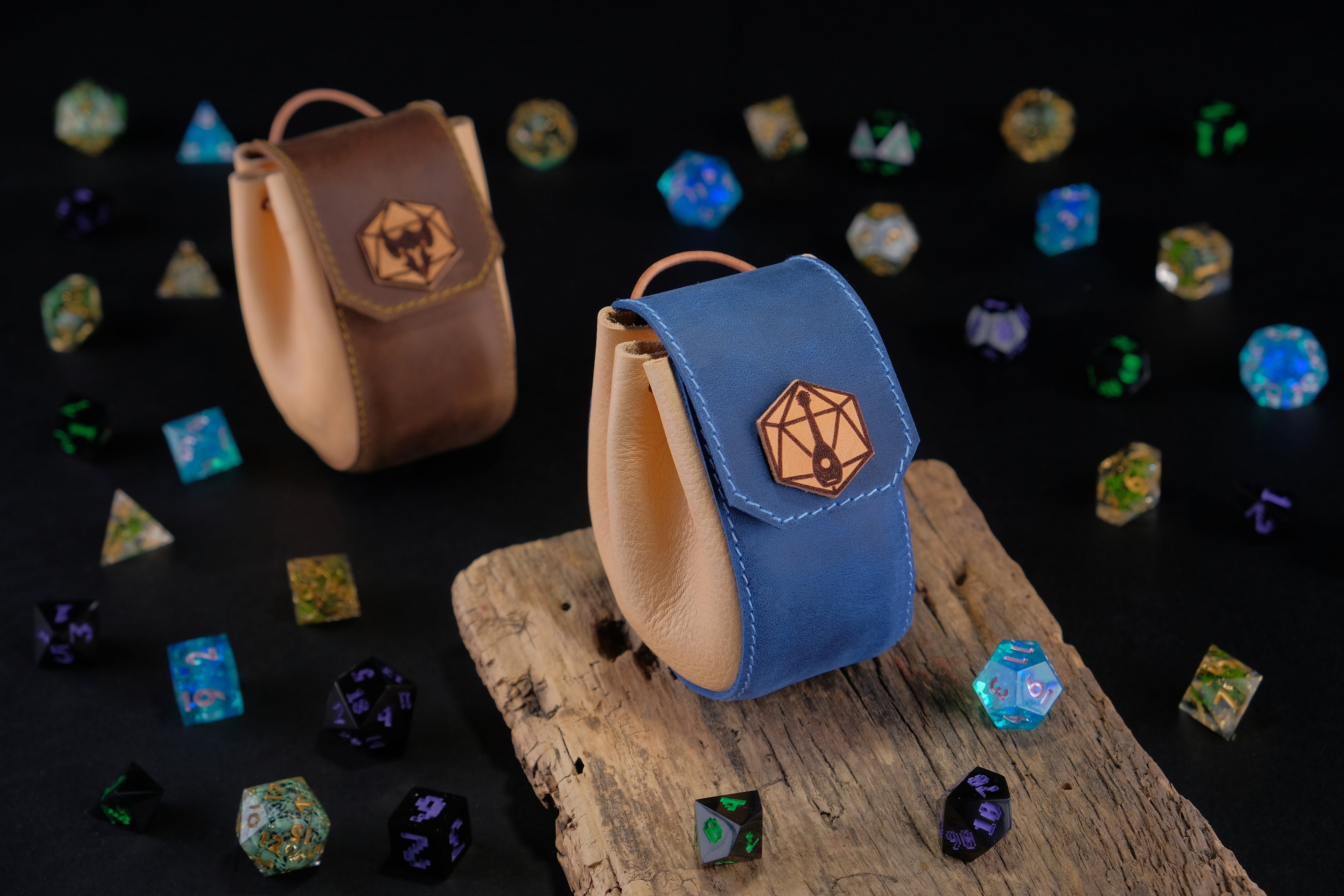 Custom Leather Dice Bag: Handmade D&D Dice Pouch