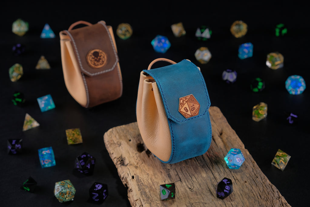 Custom Leather Dice Bag: Handmade D&D Dice Pouch
