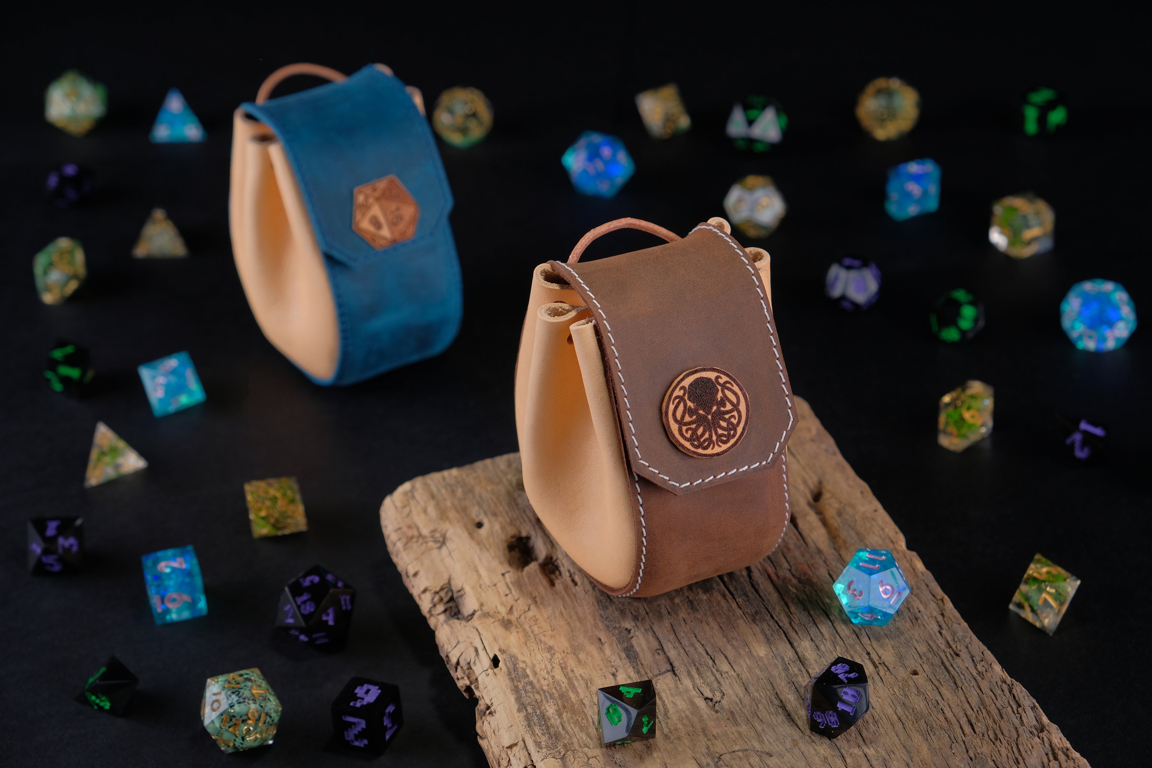 Custom Leather Dice Bag: Handmade D&D Dice Pouch