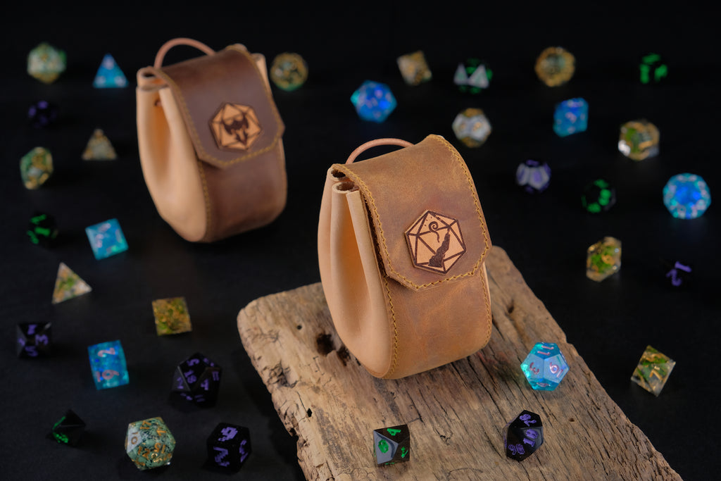 Custom Leather Dice Bag: Handmade D&D Dice Pouch