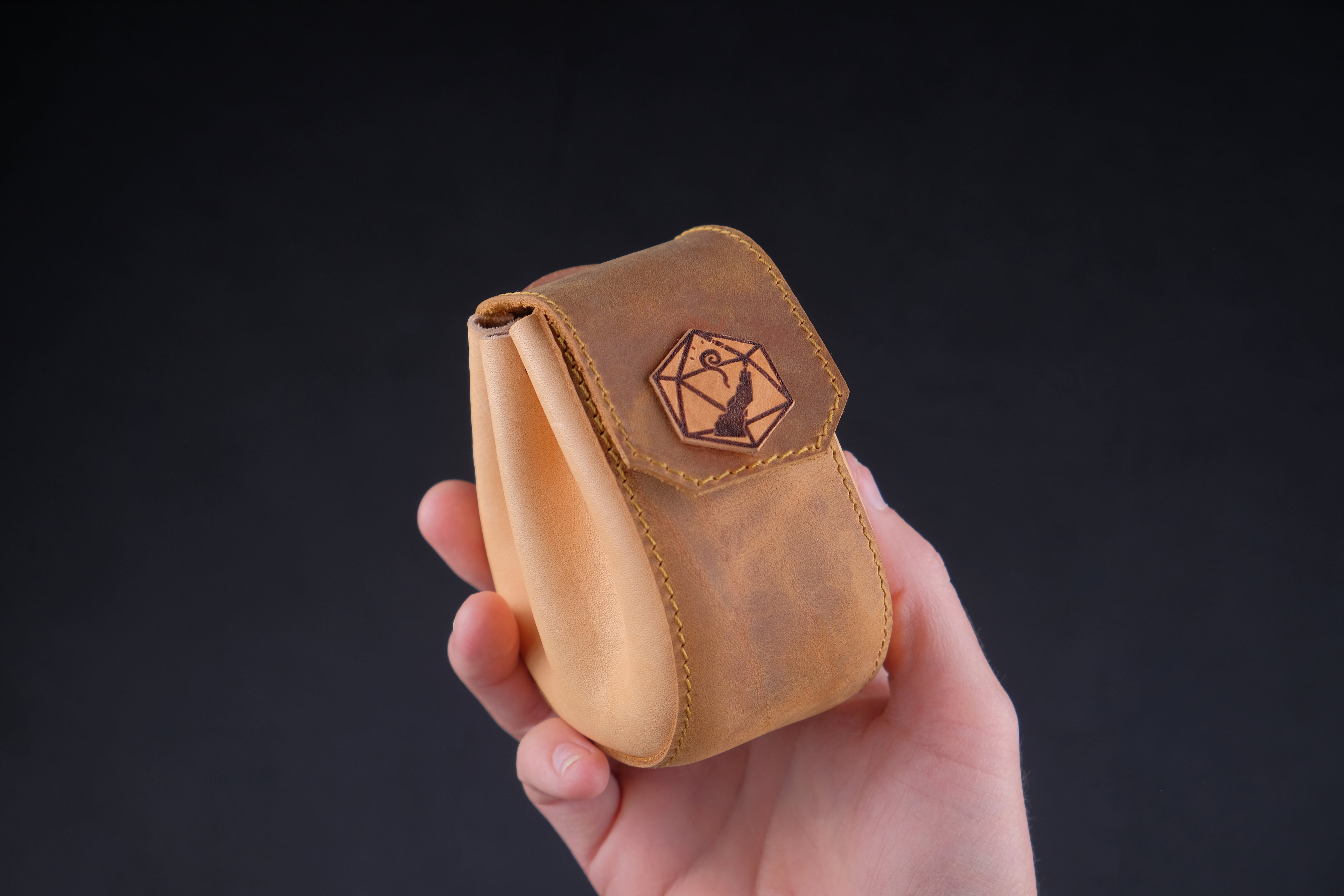Custom Leather Dice Bag: Handmade D&D Dice Pouch