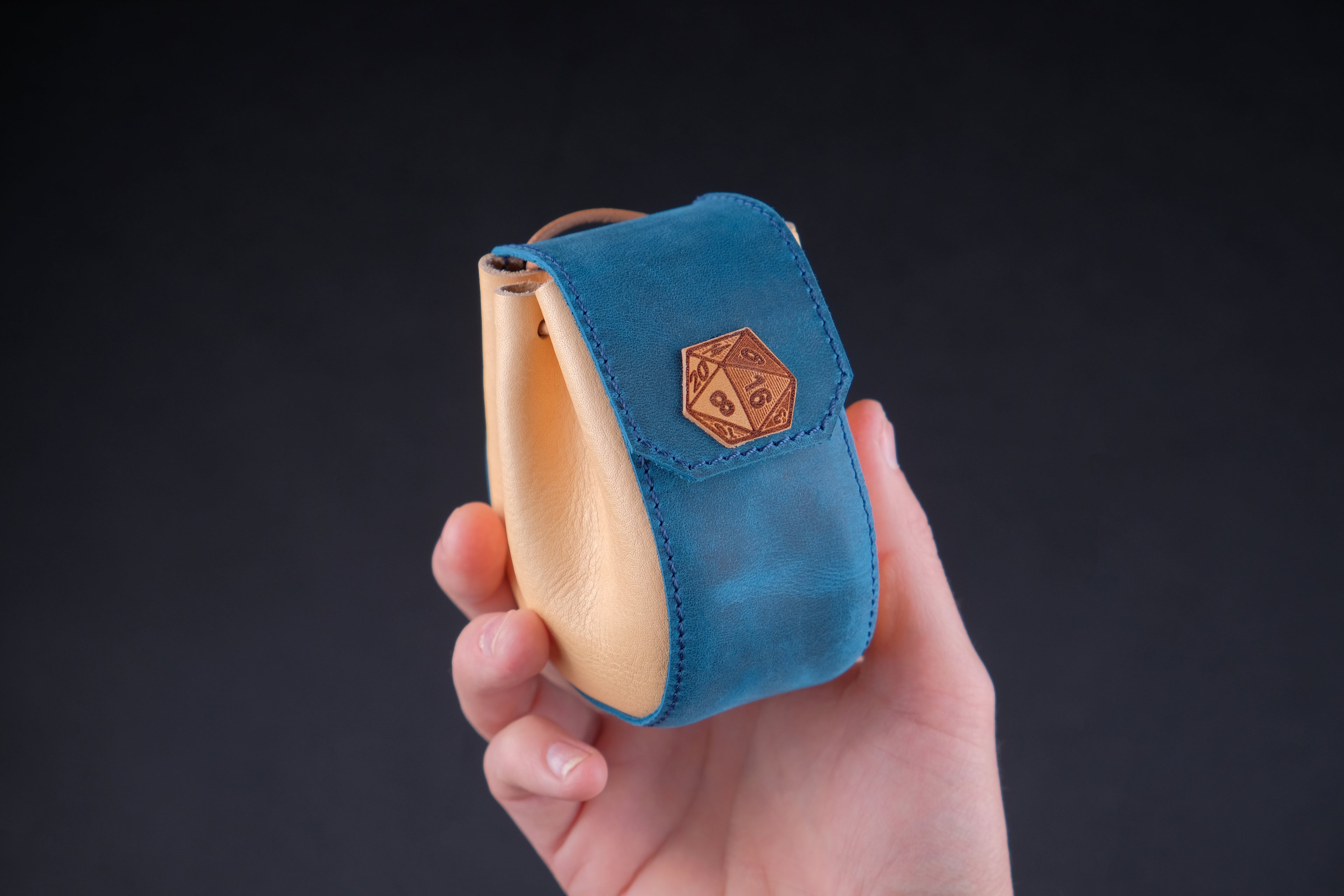 Custom Leather Dice Bag: Handmade D&D Dice Pouch