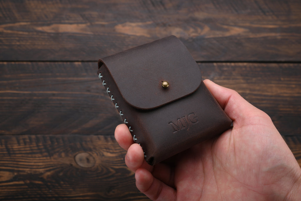 Personalized Leather Playing Card Case