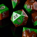 Grass Block Style DND Dice Set
