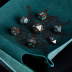 Nordic Style DnD Dice set, DnD Leather dice tray, Dice DnD Vault, Dice Box