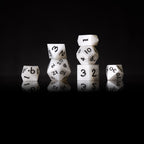 Golden Polyhedral Dice Set: Resin DnD RPG Dice