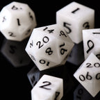 Golden Polyhedral Dice Set: Resin DnD RPG Dice