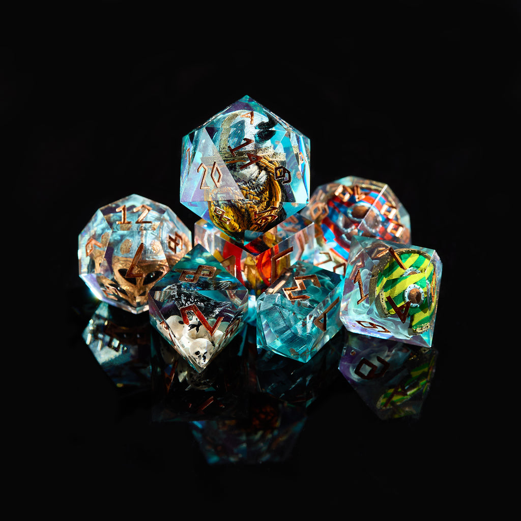 Viking DnD Dice Set: Norse Runes, Win-Lose D20