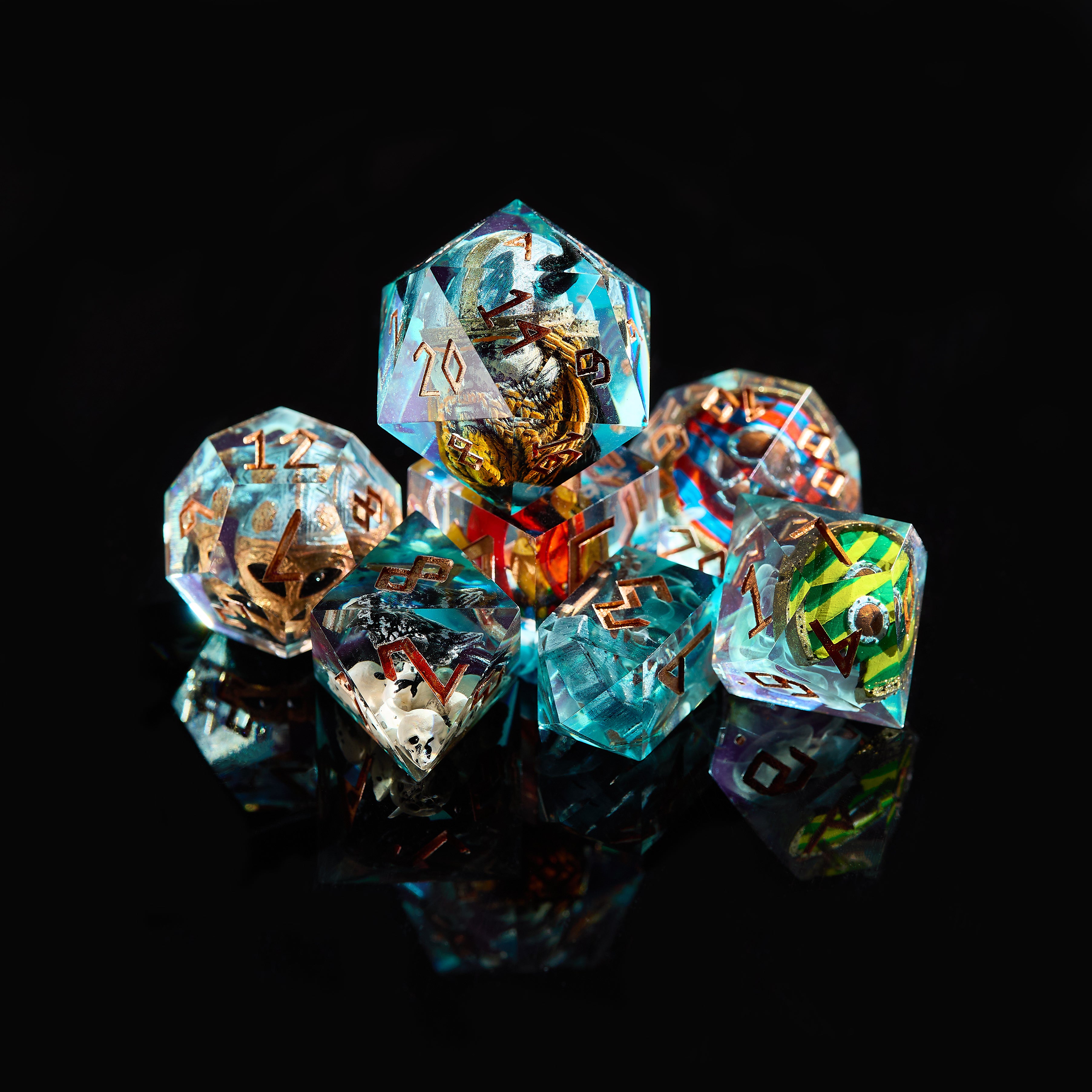 Viking DnD Dice Set: Norse Runes, Win-Lose D20