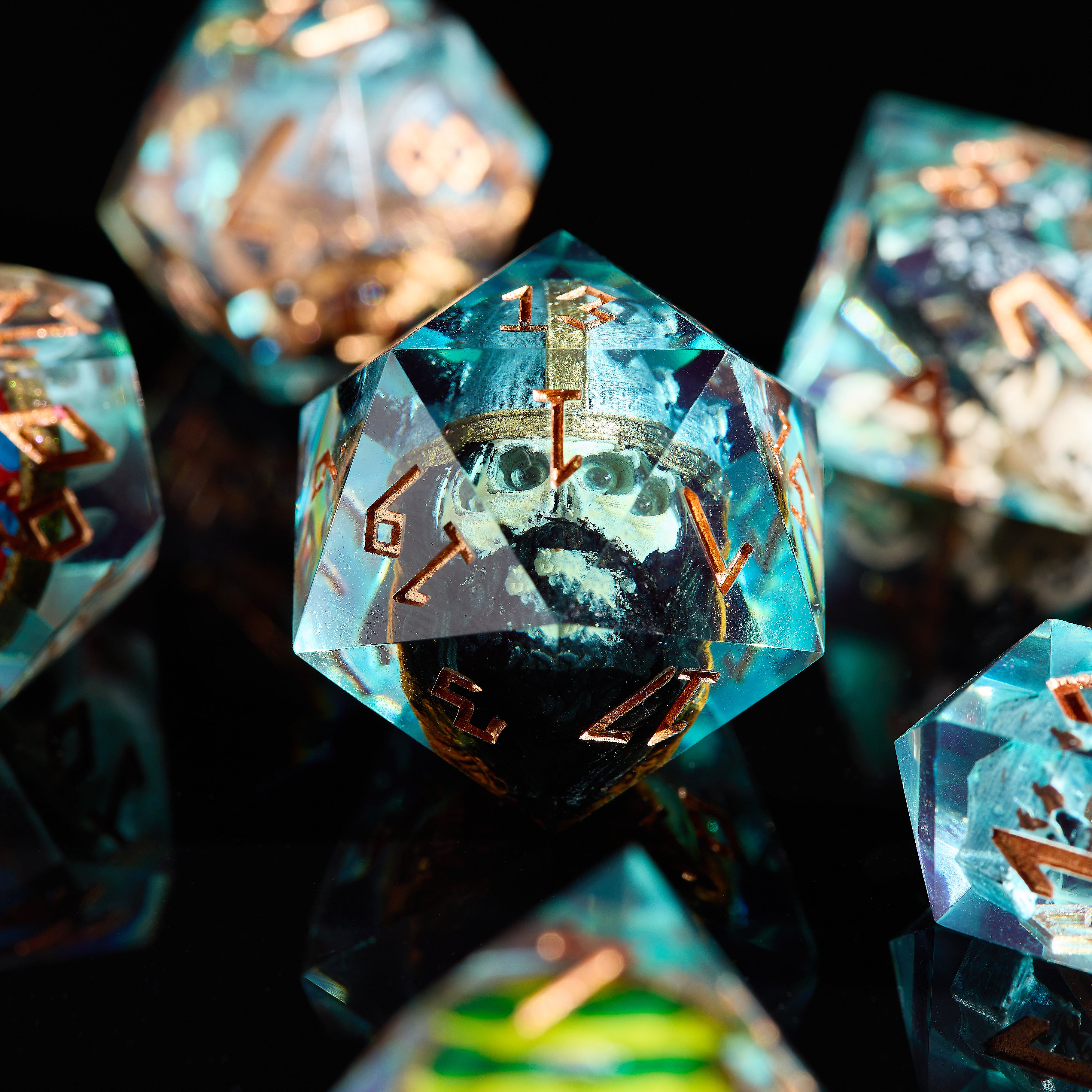 Viking DnD Dice Set: Norse Runes, Win-Lose D20