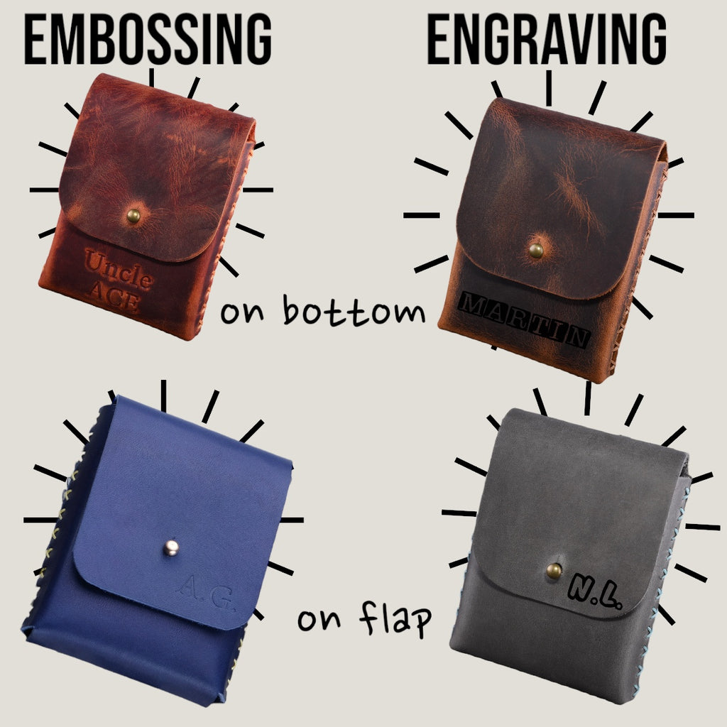 Personalized Leather Playing Card Case