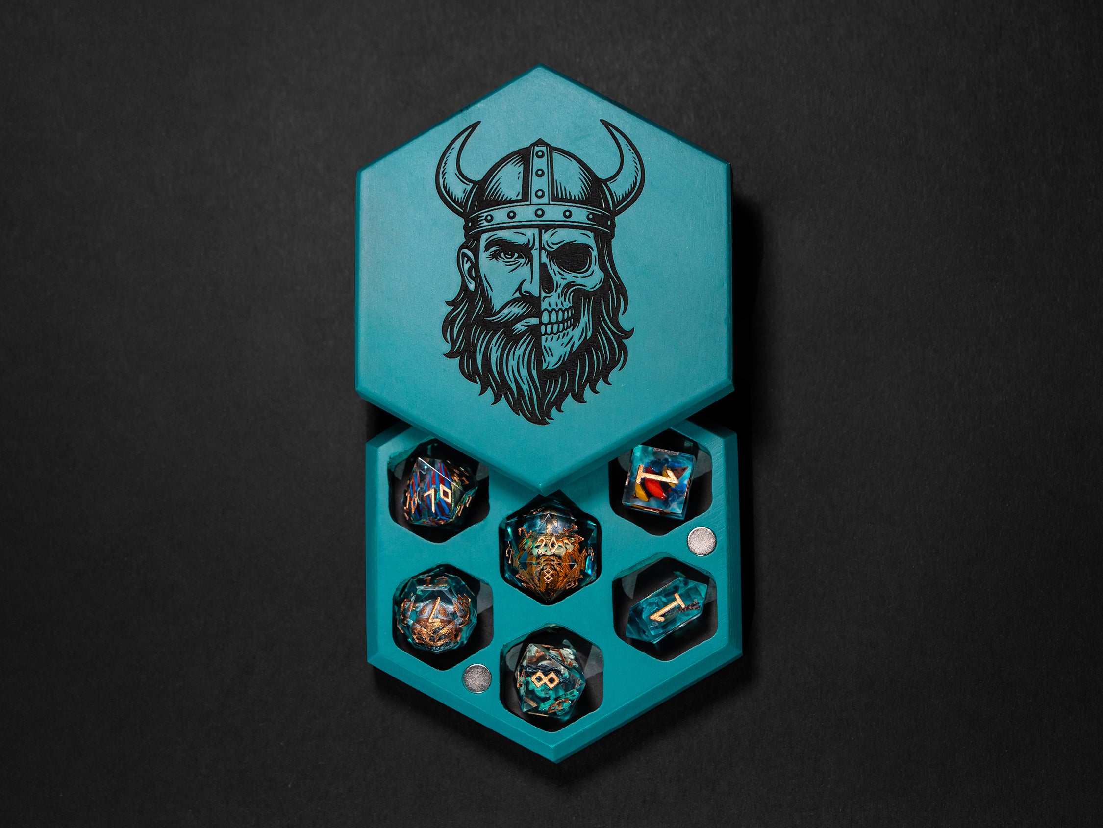 Viking DnD Dice Set: Norse Runes, Win-Lose D20